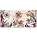 Ver imagem 2 de Kit Placas Quadros Decorativos 3 Pçs Mdf 20x30 Floridas Titulo Flores Pastéis