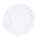 Ver imagem 2 de Jogo Americano e Guardanapo Bordado (4) Branco 45cm Flor Rafimex