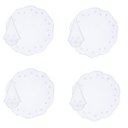 Ver imagem 1 de Jogo Americano e Guardanapo Bordado (4) Branco 45cm Flor Rafimex