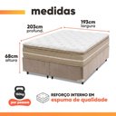 Ver imagem 3 de Cama Box King Espuma Pillow Top Lord 193x203x68cm Herval - Suporta até 150 kg por Pessoa