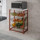 Ver imagem 1 de Fruteira Com Suporte Para Micro-Ondas Barcelona Aço Cobre Cesto Preto Tampo Branco Cor: Preto