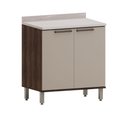 Ver imagem 1 de Balcão de Cozinha com Tampo 80cm 2 Portas Luna Luciane Móveis