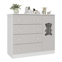 Ver imagem 2 de Cômoda Infantil 95cm 1 Porta com Vidro e 4 Gavetas Teddy Multimóveis Mp4489 Branco/off White