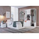 Ver imagem 5 de Quarto Juvenil com Cama Guarda Roupas e Mesa de Cabeceira 80 Tókio Art In Móveis