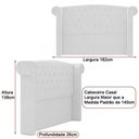 Ver imagem 3 de Cabeceira para Cama Box Casal 182cm Kendi Bouclé Off White - Sallar Home
