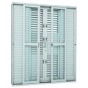 Ver imagem 1 de Porta Balcão de Correr Aço Veneziana Sasazaki Prátika 6 Folhas Multiflex 217 x 200 x 16,5cm