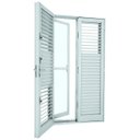 Ver imagem 1 de Porta Balcão de Giro Aço Veneziana Sasazaki Prátika 4 Folhas Multiflex 217 x 120 x 16,5cm