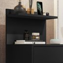 Ver imagem 2 de Mesa de Cabeceira para Quarto com 1 Gaveta e Pés Retrô Sleep - Preto