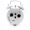 Ver imagem 3 de Despertador Mecânico Corda Retro Antigo Relógio Aço Som Alto branco