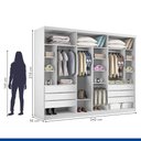 Ver imagem 2 de Closet Casal sem Portas 6 Gavetas Itália -Mt- Rei de Casa Branco