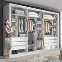 Ver imagem 4 de Closet Casal sem Portas 6 Gavetas Itália -Mt- Rei de Casa Branco