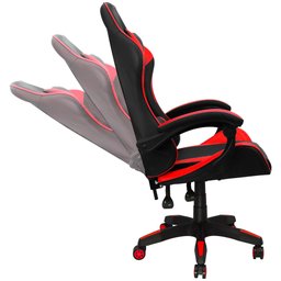 Cadeira Gamer Couro Giratória TR-MAX - Vermelha - 4