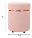 Ver imagem 2 de Kit de Puff Superior Rose Gold, Cor Rosa Linho - Let Móveis