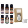 Kit Aromaterapia Difusor Elétrico e 6 Óleo Essencial Via Aroma - Rosa - 1