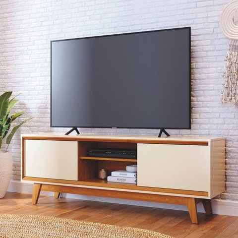 Bancada para Tv 70 Polegadas Maya Cinamomo Off White