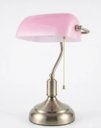 Ver mais imagens de Abajur Banker Rosa Clássico Luminária de Mesa Retro Luxo