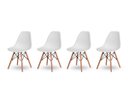 Ver imagem 1 de Kit 4 Cadeiras Base Madeira Eiffel Charles Eames Wood Jantar Branco