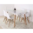 Ver imagem 7 de Kit 4 Cadeiras Base Madeira Eiffel Charles Eames Wood Jantar Branco