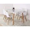 Kit 4 Cadeiras Base Madeira Eiffel Charles Eames Wood Jantar Branco - 7