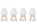 Ver imagem 2 de Kit 4 Cadeiras Base Madeira Eiffel Charles Eames Wood Jantar Branco