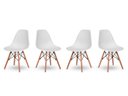 Ver imagem 4 de Kit 4 Cadeiras Base Madeira Eiffel Charles Eames Wood Jantar Branco