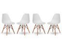 Ver imagem 3 de Kit 4 Cadeiras Base Madeira Eiffel Charles Eames Wood Jantar Branco