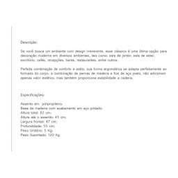 Kit 4 Cadeiras Base Madeira Eiffel Charles Eames Wood Jantar Branco - 6