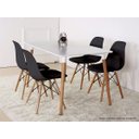 Ver imagem 6 de Kit 4 Cadeiras Base Madeira Eiffel Charles Eames Wood Jantar Preto