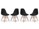 Ver imagem 3 de Kit 4 Cadeiras Base Madeira Eiffel Charles Eames Wood Jantar Preto