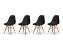 Ver imagem 1 de Kit 4 Cadeiras Base Madeira Eiffel Charles Eames Wood Jantar Preto