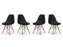Ver imagem 4 de Kit 4 Cadeiras Base Madeira Eiffel Charles Eames Wood Jantar Preto