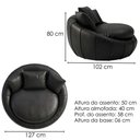 Ver imagem 3 de Poltrona Decorativa Safira Base Giratoria Courino Tcs 724 Moll