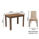 Ver imagem 3 de Conjunto Sala de Jantar Madesa Vic Mesa Tampo de Madeira com 2 Cadeiras - Rustic/imperial