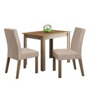 Ver imagem 2 de Conjunto Sala de Jantar Madesa Vic Mesa Tampo de Madeira com 2 Cadeiras - Rustic/imperial