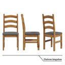 Ver imagem 5 de Kit 8 Cadeiras 100% Madeira Maciça com Assento Estofado Napoli Espresso Móveis Marrom/Nogueira/Cinza