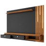 Painel Hanover P/ Tv Até75" Fita de Led Preto Fosco/naturale - 5