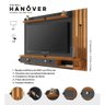 Painel Hanover P/ Tv Até75" Fita de Led Preto Fosco/naturale - 4