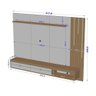 Painel Hanover P/ Tv Até75" Fita de Led Preto Fosco/naturale - 2