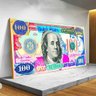 Quadro Dolar Benjamin Franklin Ilustrativo:170x85 cm/BRANCA - 2