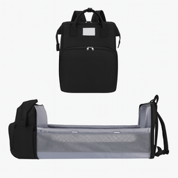 Mochila Maternidade Vira Berço Bebê Usb Impermeável Trocador - 2