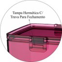 Ver imagem 2 de Pote Guarda Fácil Hermético 1,5L Biscoitos Bolachas - Colors - Rosa