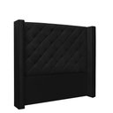 Ver imagem 1 de Cabeceira Vicenza Para Cama Box King 195 cm Corino Preto - D’Rossi