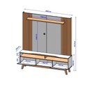 Ver imagem 6 de Estante Home Atalaia para Tv de 75" Naturalle/off-white - Bechara
