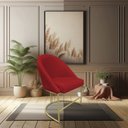 Ver imagem 2 de Kit 04 Cadeiras Poltrona de Jantar Bela Suede Base Metálica Industrial Dourado - Pallazio