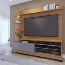 Ver imagem 3 de Home Theater Maceio 65 pol 200cm MDF-MDP LED Cinza Colibri Móveis
