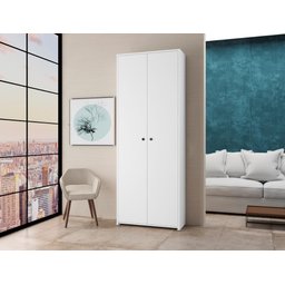 Estante para Escritorio Organizador 2 Portas 5 Prateleiras - Branco - 2