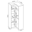 Ver imagem 3 de Guarda Roupa Roupeiro de Canto em L Amendola/ Branco 2 Portas para Quarto