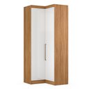 Ver imagem 1 de Guarda Roupa Roupeiro de Canto em L Amendola/ Branco 2 Portas para Quarto