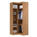Ver imagem 2 de Guarda Roupa Roupeiro de Canto em L Amendola/ Branco 2 Portas para Quarto
