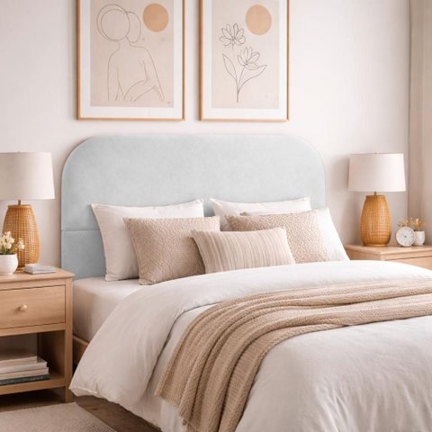 Cabeceira Cama Box Queen 1,60m Orgânica Luma Veludo Cinza